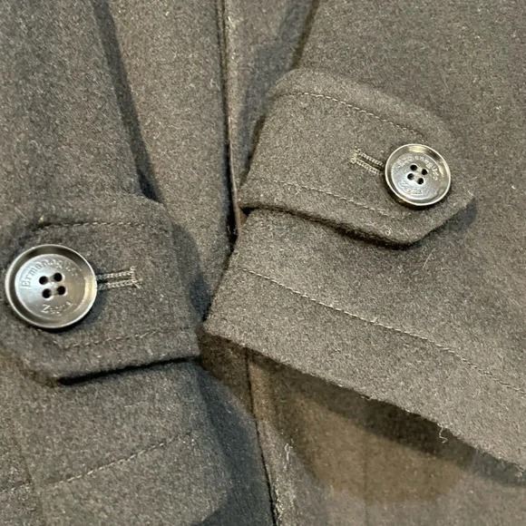 Ermenegildo Zegna wool and cashmere blend jacket - lamb skin leather details.